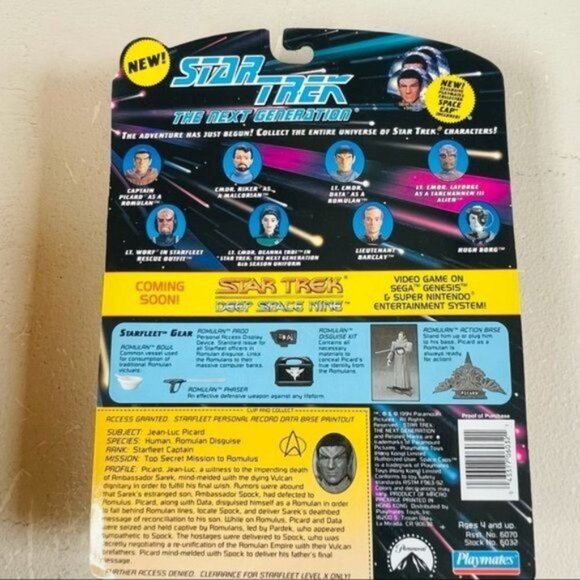 Star Trek Captain Picard Romulan Playmates 1994 Vintage Figure Collectible - Picture 5 of 6